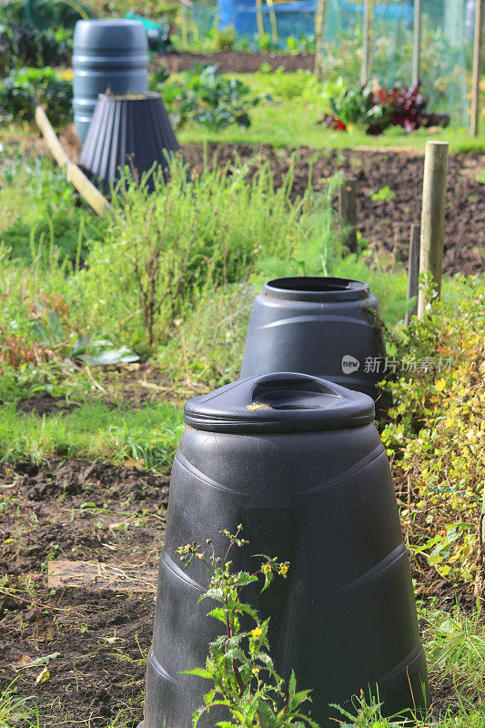 塑料堆肥箱/转化器，分配蔬菜花园废物，堆肥堆
